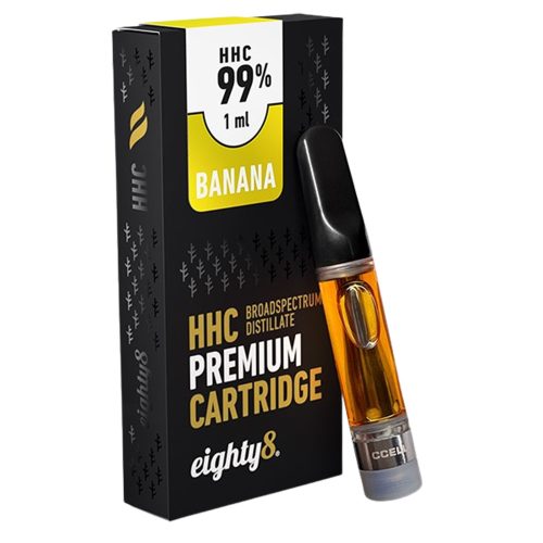 Eighty8 premium HHC Vape  Cartridge | 1ml, 99% HHC | Banana