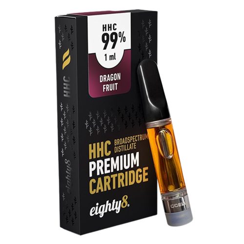Eighty8 premium HHC Vape  Cartridge | 1ml, 99% HHC | Dragonfuit