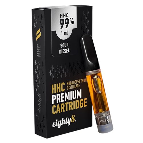 Eighty8 premium HHC Vape  Cartridge | 1ml, 99% HHC | Sour Diesel