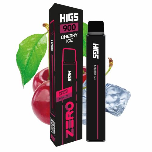 Higs XL ZERO 900 Cherry Ice premium Vape | 900 puffs - 2 ml | Nikotin mentes