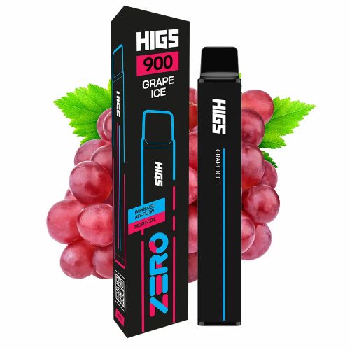 Higs XL ZERO 900 Grape Ice premium Vape | 900 puffs - 2 ml | Nikotin mentes