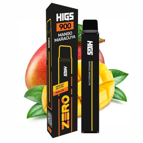 Higs XL ZERO 900 Mango Maracuya premium Vape | 900 puffs - 2 ml | Nikotin mentes