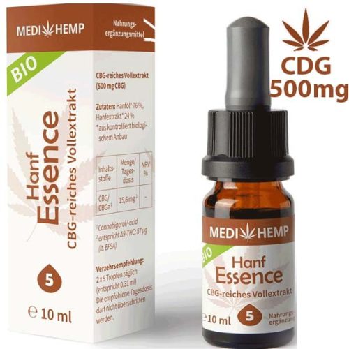 MEDIHEMP 5% ESSENCE CBG OLAJ 10ML - 500MG TELJES SPEKTRUM