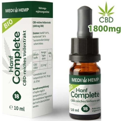 MEDIHEMP 18% COMPLETE CBD ulje 10ML - 18000MG