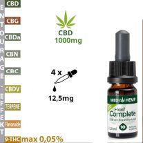 MEDIHEMP 10% COMPLETE CBD Olaj - 10ml | 1000mg CBD