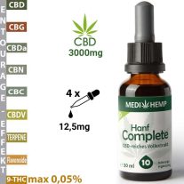 MEDIHEMP 10% COMPLETE CBD Olaj - 30ml | 3000mg CBD
