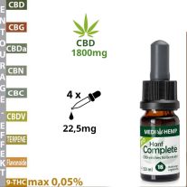 MEDIHEMP 18% COMPLETE CBD Olaj - 10ml | 1800mg CBD